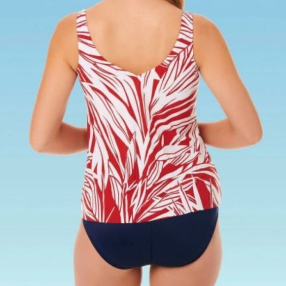 Dreamsuit Front Cut Out Sleeveless Floral Tankini - Picture 3 of 8